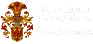 Logo genealogisch onderzoeksbureau Van Riemsdijk Transparant Wit